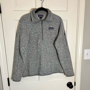 Patagonia Women’s 1/4 Zip-Up Sweater in Heather Gray